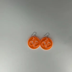 Om orange earrings