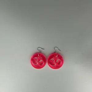 Om red earrings