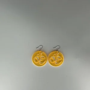 Om yellow earrings