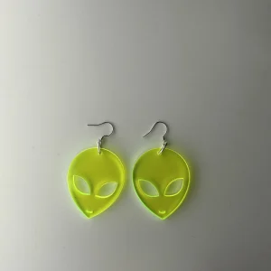 Alien Green earrings