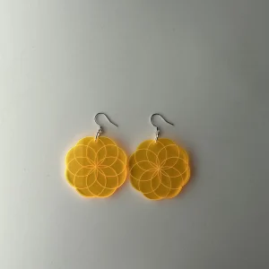 Flower yellow earrings
