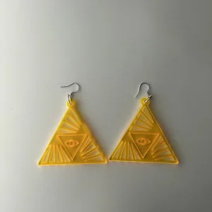 illuminati yellow earrings
