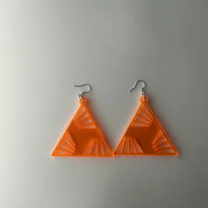 illuminati orange earrings