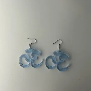 Om blue earrings