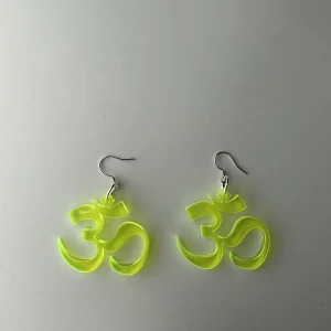 Om green earrings