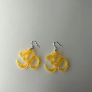 Om orange earrings