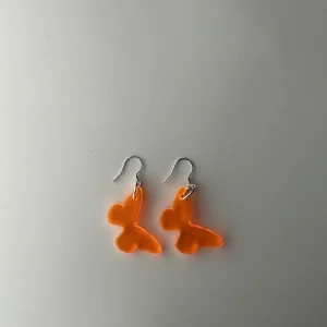 Butterfly orange earrings