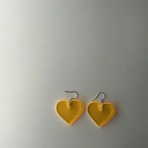 Heart yellow earrings