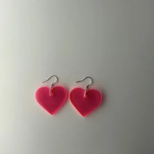 Heart red earrings