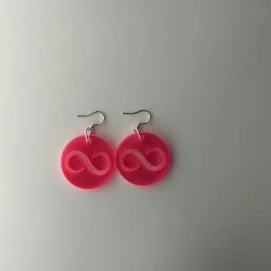 infinity red earrings
