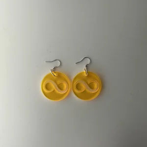 infinity yellow earrings