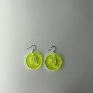 monster green earrings