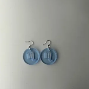 monster blue earrings